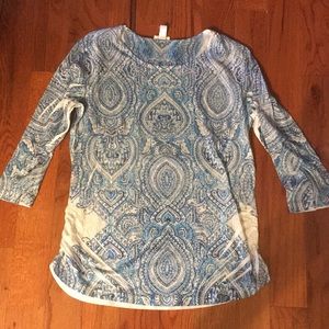 Chico’s size 1 (medium) 3/4 sleeve shirt sparkles